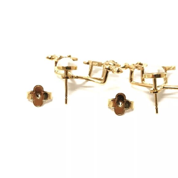 LOUIS VUITTON Pierce-Cruiser Pearl accessories Pierce Metal Gold/White - Picture 4 of 9